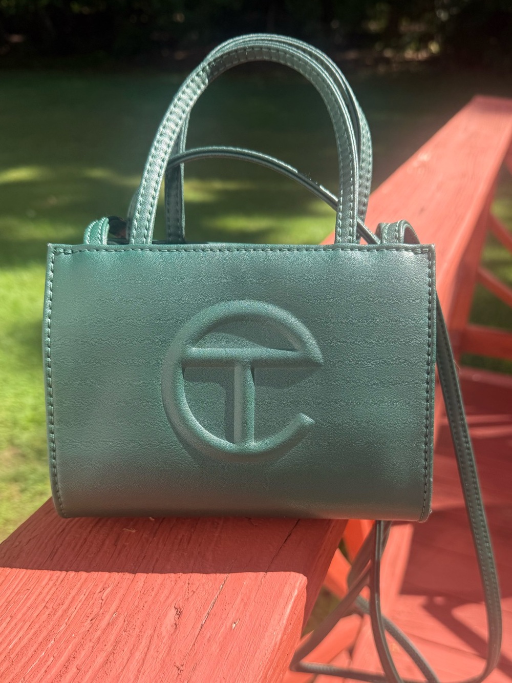 Telfar Small Shopping Bag in Dark Olive